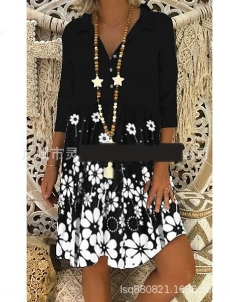 2020 spring and summer printed shirt lapel short sleeve loose long skirt shirtshirt shirtflower mid-length dress for women mvnql, Black;gray
2020 spring and summer printed shirt lapel short sleeve loose long skirt shirtshirt shirtflower mid-length dress for women mvnql, Black;gray