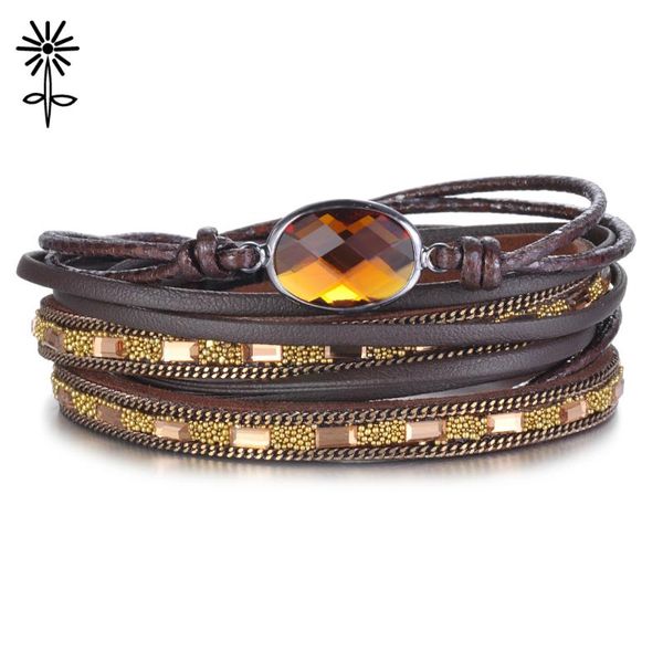 10pcs/lot multi-layer winding wrap leather bracelet fashion women hand jewelry accessories for female b-016*10, Black
10pcs/lot multi-layer winding wrap leather bracelet fashion women hand jewelry accessories for female b-016*10, Black