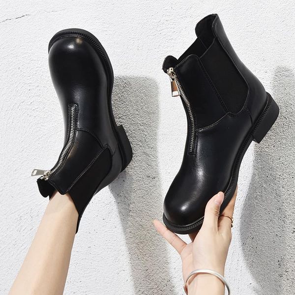 round toe women's rubber boots boots-women booties woman 2020 low heel female shoes clogs platform zipper luxury designer rain, Black
round toe women's rubber boots boots-women booties woman 2020 low heel female shoes clogs platform zipper luxury designer rain, Black