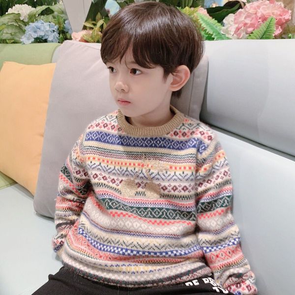 boys girls winter knitting sweaters autumn children baby warm wool kids round neck full sleeve clothes, Blue
boys girls winter knitting sweaters autumn children baby warm wool kids round neck full sleeve clothes, Blue