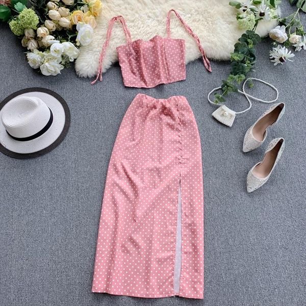 new women beach 2 piece sets summer spaghetti strap c slim skirt dot printed suits woman sweatsuit pink outfit clothes, Gray
new women beach 2 piece sets summer spaghetti strap c slim skirt dot printed suits woman sweatsuit pink outfit clothes, Gray