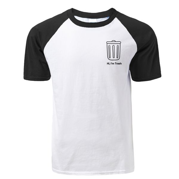 funny mens hi i'm trash can printed summer fashion raglan casual short sleeve hip hop sport hooded sweatshirt hoodie men t shirt 
funny mens hi i'm trash can printed summer fashion raglan casual short sleeve hip hop sport hooded sweatshirt hoodie men t shirt