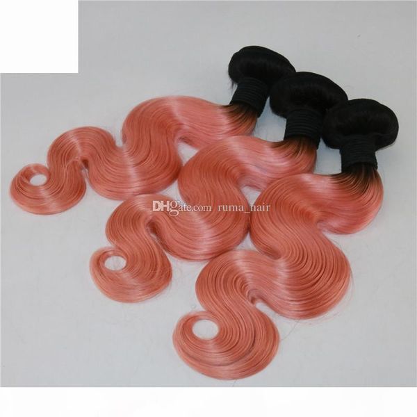 rose gold human hair extensions 3pcs lot two tone 1b rose gold ombre hair weaves ing, Black;brown 
rose gold human hair extensions 3pcs lot two tone 1b rose gold ombre hair weaves ing, Black;brown