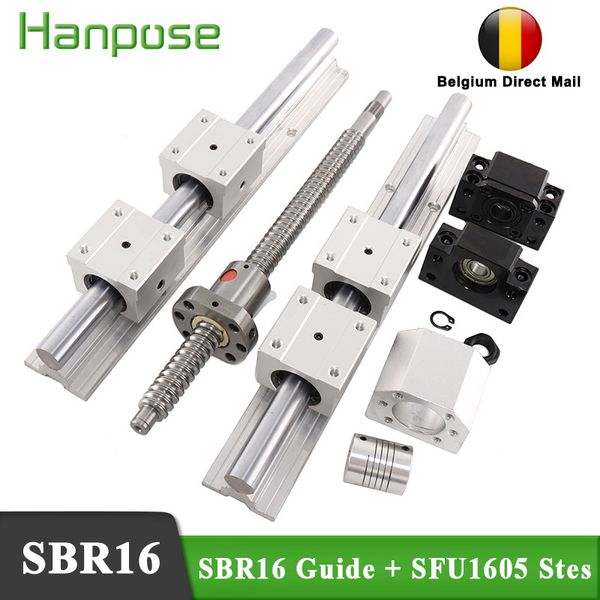 2pcs sbr16 linear guide 4pcs sbr16uu guide slider 300mm sfu1605 ball screw nut seat + bkbf12 support seat coupling
2pcs sbr16 linear guide 4pcs sbr16uu guide slider 300mm sfu1605 ball screw nut seat + bkbf12 support seat coupling