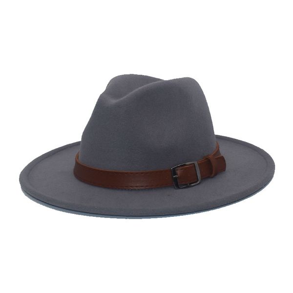 fedora hat with belt gentle man warm woman felt hat wide brim medium width gorra hombre winter fashion, Blue;gray
fedora hat with belt gentle man warm woman felt hat wide brim medium width gorra hombre winter fashion, Blue;gray