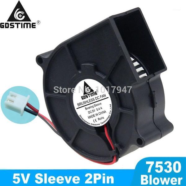 1pcs gdstime cooling blower fan dc 5v 2pin 7.5cm 75mm 75x30mm dc turbo centrifuge cooling cooler blower fan 75301
1pcs gdstime cooling blower fan dc 5v 2pin 7.5cm 75mm 75x30mm dc turbo centrifuge cooling cooler blower fan 75301