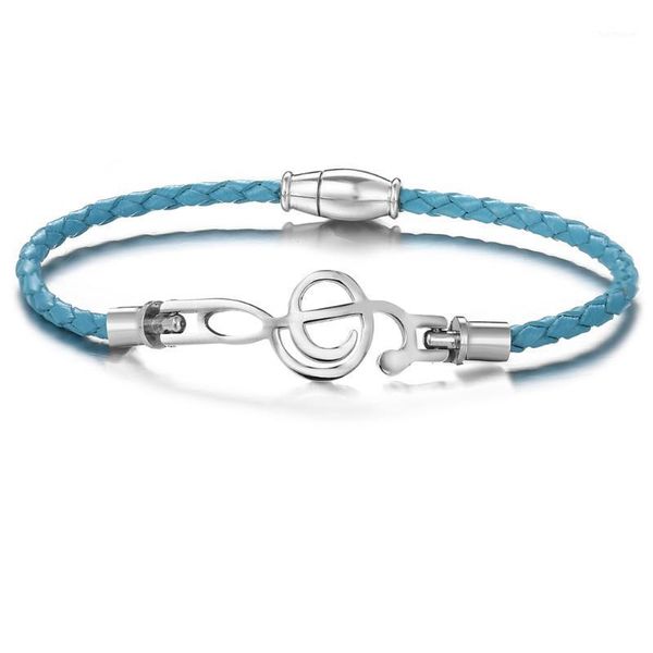 2020 charm jewelry stainless steel weave music symbol leather bracelet vintage titanium steel cuff magnet bracelets for women1, Golden;silver 
2020 charm jewelry stainless steel weave music symbol leather bracelet vintage titanium steel cuff magnet bracelets for women1, Golden;silver