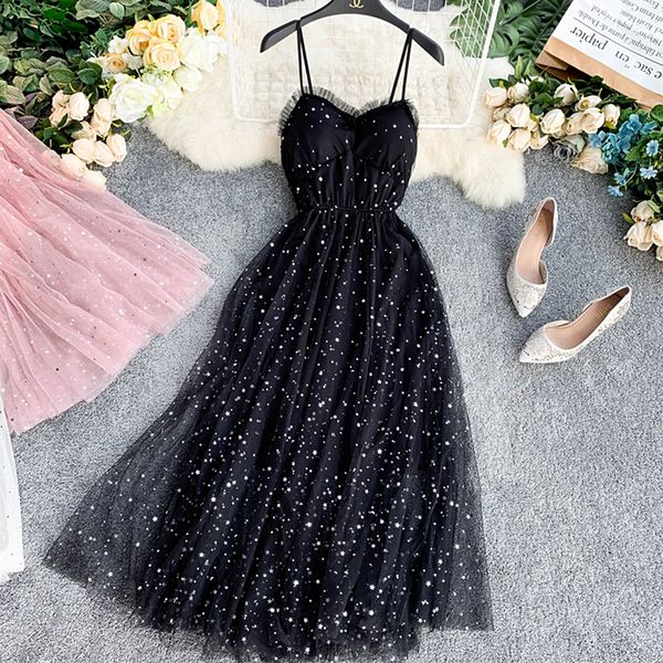summer bling stars sequin dress women vintage v neck mesh dresses vestidos mujer ladies spaghetti strap party tulle dress 2022, Black;gray
summer bling stars sequin dress women vintage v neck mesh dresses vestidos mujer ladies spaghetti strap party tulle dress 2022, Black;gray