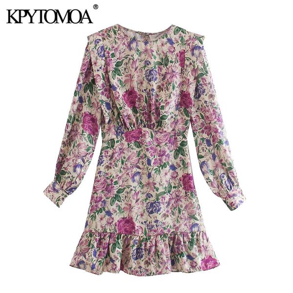 kpytomoa women 2020 fashion floral print ruffled mini dress vintage o neck long sleeve female dresses vestidos mujer lj201202, Black;gray
kpytomoa women 2020 fashion floral print ruffled mini dress vintage o neck long sleeve female dresses vestidos mujer lj201202, Black;gray