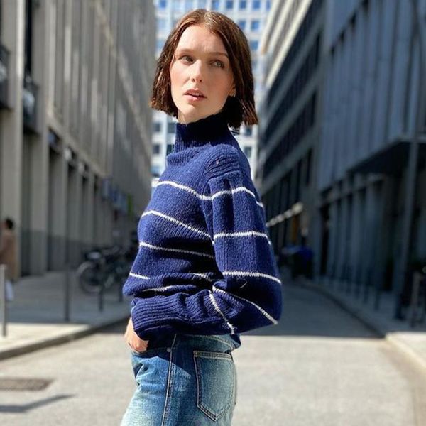 2021 new stripped hollow out navy sweaters women autumn winter long sleeve petals round neck wool pullover casual vintage jumpers muah, Black
2021 new stripped hollow out navy sweaters women autumn winter long sleeve petals round neck wool pullover casual vintage jumpers muah, Black