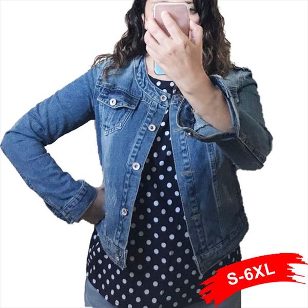 plus size round collar jeans jacket 4xl 5xl sweet women light blue bomber short denim jackets long sleeve jaqueta casual coat, Black;brown
plus size round collar jeans jacket 4xl 5xl sweet women light blue bomber short denim jackets long sleeve jaqueta casual coat, Black;brown
