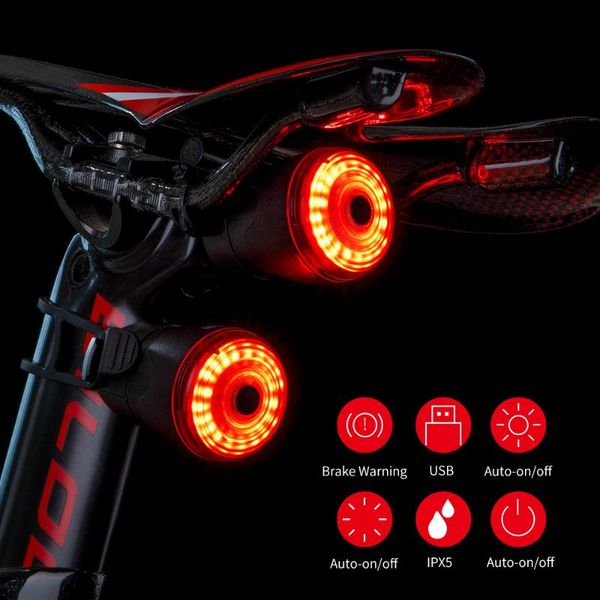 smart led bicycle light rear back mtb road brake light signal usb rechargeable red cycling lamp latern flash taillight for bike
smart led bicycle light rear back mtb road brake light signal usb rechargeable red cycling lamp latern flash taillight for bike