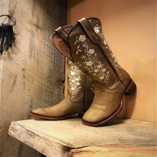 autumn winter women's fashion vintage long boots causal embroidery leather boots low heel west cowboy style tall women, Black
autumn winter women's fashion vintage long boots causal embroidery leather boots low heel west cowboy style tall women, Black