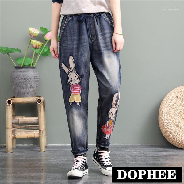 women's jeans elastic waist pants women 2021 retro washed scratch pattern straight trousers cartoon patch casual denim pants1, Blue
women's jeans elastic waist pants women 2021 retro washed scratch pattern straight trousers cartoon patch casual denim pants1, Blue