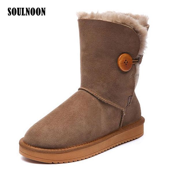 sheepskin suede leather boots women classic wool fur snow boots brown pink woman's winter mid-calf booties for woman, Black
sheepskin suede leather boots women classic wool fur snow boots brown pink woman's winter mid-calf booties for woman, Black