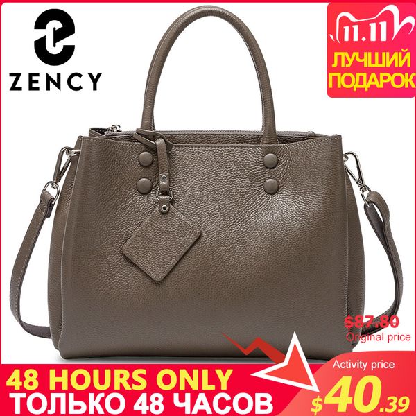 zency women casual tote handbag 100% genuine leather fashion grey lady shoulder crossbody bag office bags black
zency women casual tote handbag 100% genuine leather fashion grey lady shoulder crossbody bag office bags black