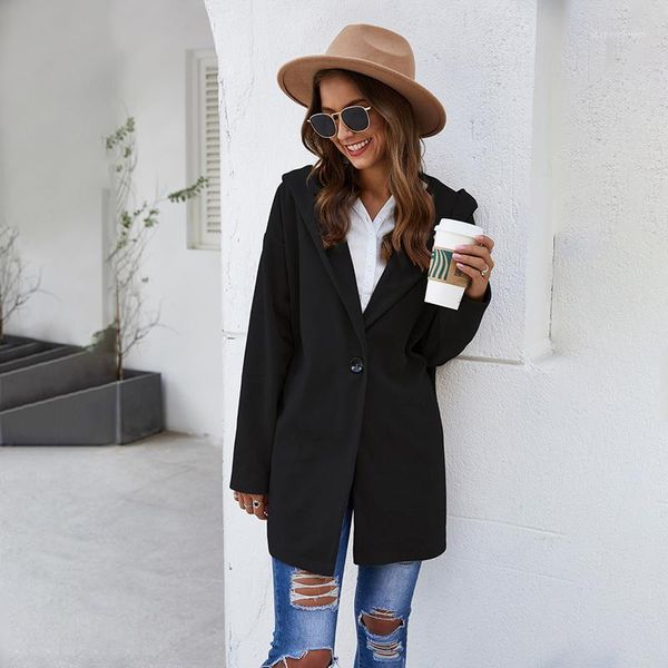women's wool & blends 2021 women's autumn winter woolen jacket solid loose hooded thick coat ladies single button plus size street, Black
women's wool & blends 2021 women's autumn winter woolen jacket solid loose hooded thick coat ladies single button plus size street, Black