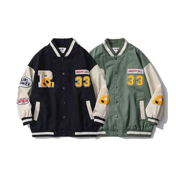 black men's & women's baseball uniform spring and autumn all-match harajuku style couple jacket suit loose hip-hop m-2xl, Black;brown
black men's & women's baseball uniform spring and autumn all-match harajuku style couple jacket suit loose hip-hop m-2xl, Black;brown