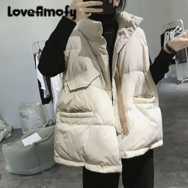 fashion women down cotton vest for women stand collar loose and thick short jacket bread coat shoulder 2021 autumn winter new, Black;white
fashion women down cotton vest for women stand collar loose and thick short jacket bread coat shoulder 2021 autumn winter new, Black;white
