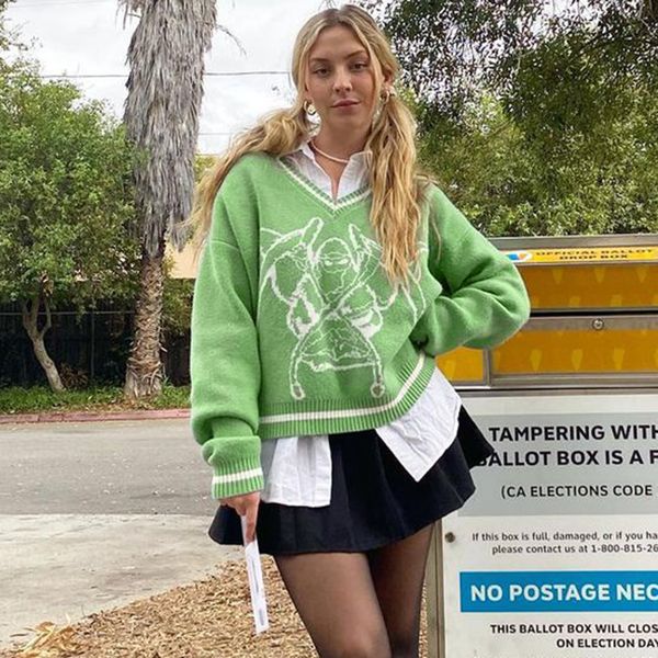 rapcopter y2k свертры с длинным рукавом v шеи pullovers мультфильм печать трикотаж ретро зеленый трикотаж топ осень зимние женщины топ 2020, White;black
rapcopter y2k свертры с длинным рукавом v шеи pullovers мультфильм печать трикотаж ретро зеленый трикотаж топ осень зимние женщины топ 2020, White;black
