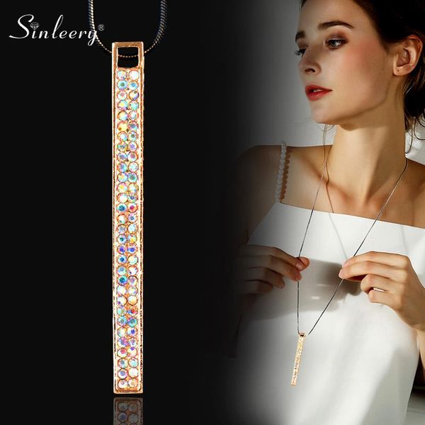 sinleery simply fashion long strip pendant long necklace for women rhinestone necklace statement jewelry my351 sso, Silver
sinleery simply fashion long strip pendant long necklace for women rhinestone necklace statement jewelry my351 sso, Silver