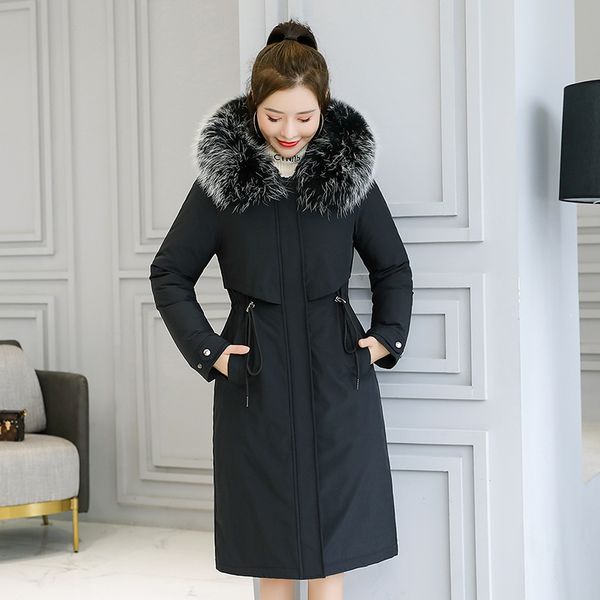 korean style women's winter long jackets slim wool liner female cold coat plus size hooded with fur collar thick parkas woman 201027, Black
korean style women's winter long jackets slim wool liner female cold coat plus size hooded with fur collar thick parkas woman 201027, Black