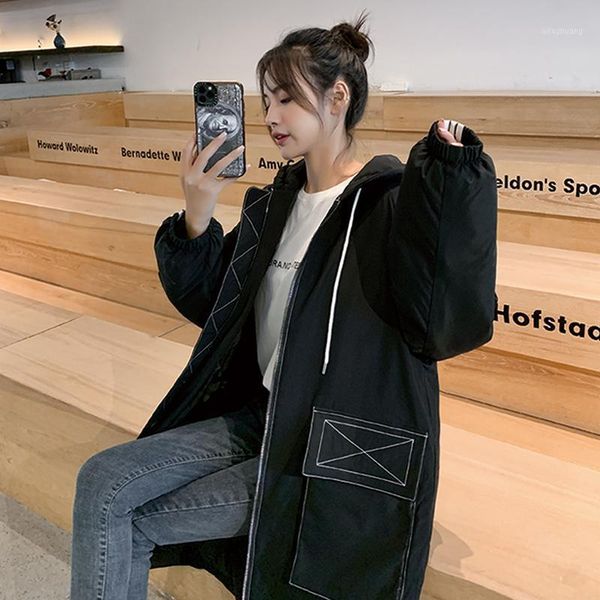 jxmyy 2021 winter coat net red long over-the-knee down jacket women's striped color matching loose thick loose cotton jacket1, Black
jxmyy 2021 winter coat net red long over-the-knee down jacket women's striped color matching loose thick loose cotton jacket1, Black