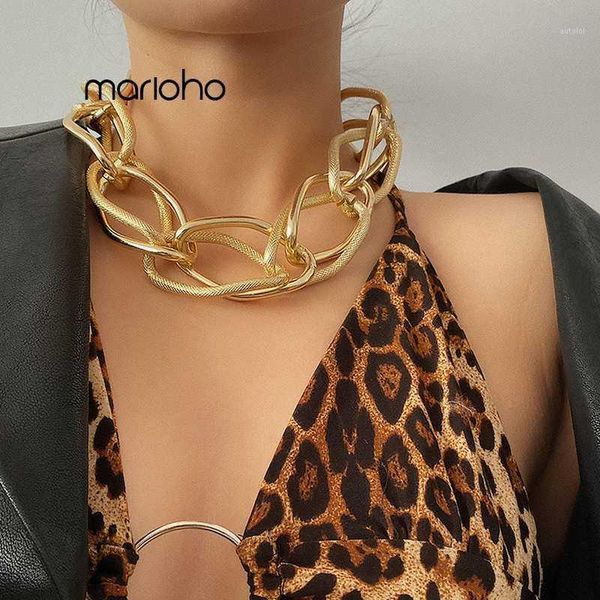 hip-hop exaggerated glossy frosted gold silver color thick chain chokers necklace women alloy metal geometric necklace jewelry1
hip-hop exaggerated glossy frosted gold silver color thick chain chokers necklace women alloy metal geometric necklace jewelry1
