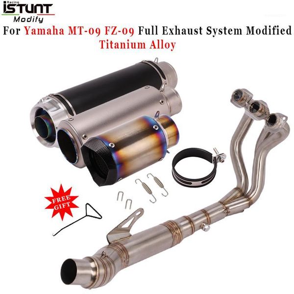 slip on for mt09 xsr 900 mt-09 fz-09 full system escape motorcycle exhaust front middle link pipe titanium alloy muffler1
slip on for mt09 xsr 900 mt-09 fz-09 full system escape motorcycle exhaust front middle link pipe titanium alloy muffler1