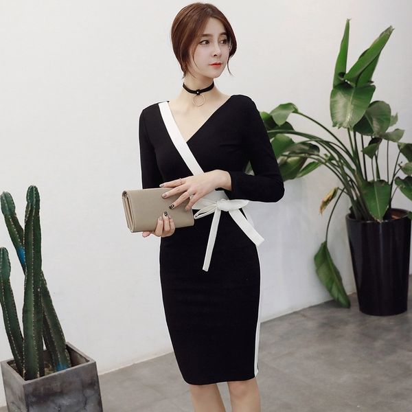 xemsu spring 2020 new women's fashion ol commuter v-neck slim fitcontrast color 2931 spring 2020 v-neck women's fashion dress comm, Black;gray
xemsu spring 2020 new women's fashion ol commuter v-neck slim fitcontrast color 2931 spring 2020 v-neck women's fashion dress comm, Black;gray