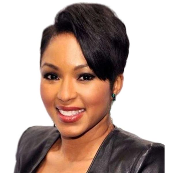 pixie cut short human hair wig with bangs straight bob machine made side part lace front wigs, Black;brown
pixie cut short human hair wig with bangs straight bob machine made side part lace front wigs, Black;brown