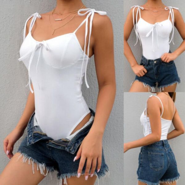 women's jumpsuits & rompers fashion bodysuit womens sleeveless lace up backless solid color stretch ladies casual slim jumpsuit, Black;white
women's jumpsuits & rompers fashion bodysuit womens sleeveless lace up backless solid color stretch ladies casual slim jumpsuit, Black;white