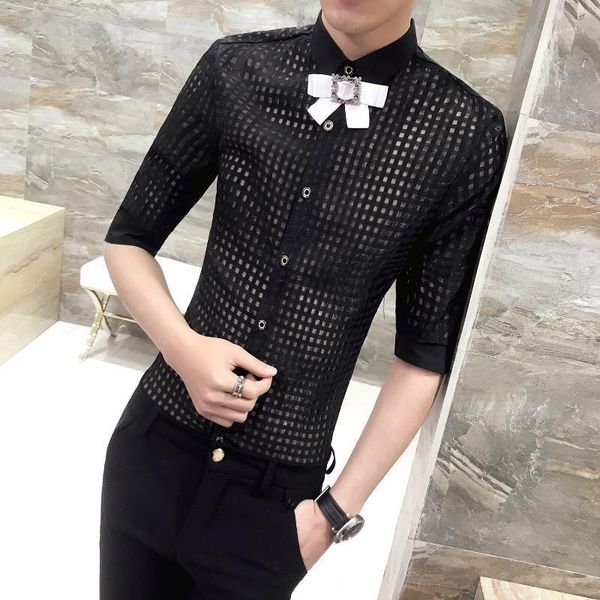 men shirt 2020 latest summer fashion cutout slim shirts casual long-sleeved slim nightclub party men shirt1, White;black
men shirt 2020 latest summer fashion cutout slim shirts casual long-sleeved slim nightclub party men shirt1, White;black
