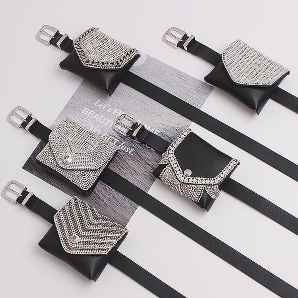 waist bags 2021 chic fashion women mini fanny packs bling rhinestone geometric black pu leather belt detachable pack coin
waist bags 2021 chic fashion women mini fanny packs bling rhinestone geometric black pu leather belt detachable pack coin