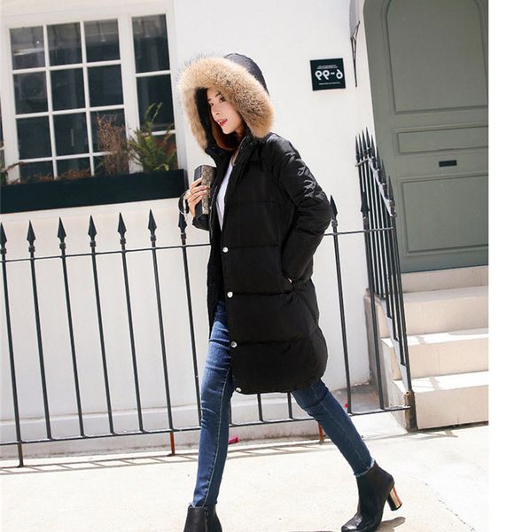 2021 new white duck down female jacket parka raccoon skin collar winter coat quilt women's jackets shelter mujer wxf501 kxce, Black
2021 new white duck down female jacket parka raccoon skin collar winter coat quilt women's jackets shelter mujer wxf501 kxce, Black