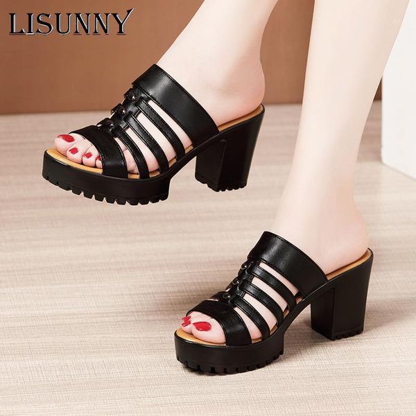 lisunny thick heels sandals for women footwear new 2020 summer fashion platform high heel open toe ladies slippers leather shoes1, Black
lisunny thick heels sandals for women footwear new 2020 summer fashion platform high heel open toe ladies slippers leather shoes1, Black