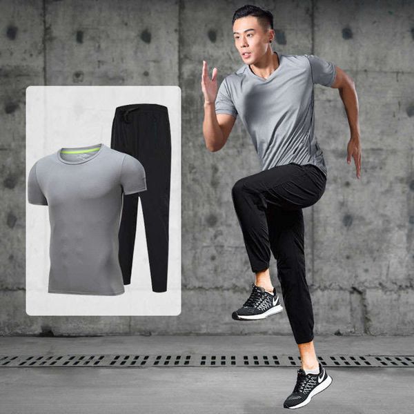 quick sports men's casual fitness running dry clothes two piece basketball suit short sleeve large t-shirt, Gray
quick sports men's casual fitness running dry clothes two piece basketball suit short sleeve large t-shirt, Gray