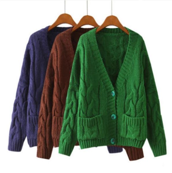 women's knits & tees 2021 spring and autumn korean knit cardigan thick wool loose twist sweater coat women, White
women's knits & tees 2021 spring and autumn korean knit cardigan thick wool loose twist sweater coat women, White