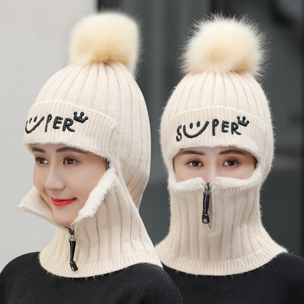 beanie/skull caps winter hats set women knitted wool hat mask lady warm velvet thick cycling beanies skullies female collar jumper cap, Blue;gray
beanie/skull caps winter hats set women knitted wool hat mask lady warm velvet thick cycling beanies skullies female collar jumper cap, Blue;gray
