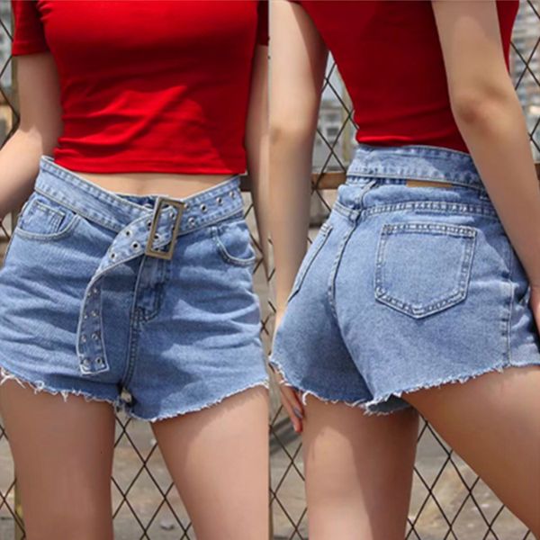 summer net red show thin a-line high waist denim shorts women's loose and versatile belt trim wide leg pants, Blue
summer net red show thin a-line high waist denim shorts women's loose and versatile belt trim wide leg pants, Blue
