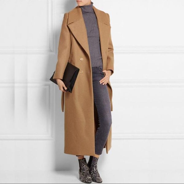women coat 2020 uk women plus size autumn winter cassic simple wool maxi long coat female robe outerwear manteau femme eu us, Tan;black
women coat 2020 uk women plus size autumn winter cassic simple wool maxi long coat female robe outerwear manteau femme eu us, Tan;black