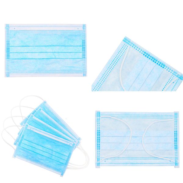 mask children 3 disposable mouth mask 10 pcs layers blue color dust anti-dust protective maskp2 mx3l