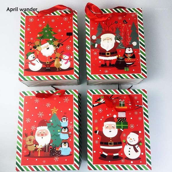 gift wrap 4pcs/lot lovely santa claus printed bag christmas party bags xmas handbags paper for merry supplies1
gift wrap 4pcs/lot lovely santa claus printed bag christmas party bags xmas handbags paper for merry supplies1