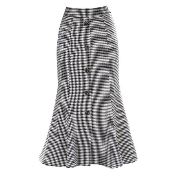 houndstooth mermaid skirt women formal high waist front buttoned package hip skirt plus size s231, Black
houndstooth mermaid skirt women formal high waist front buttoned package hip skirt plus size s231, Black