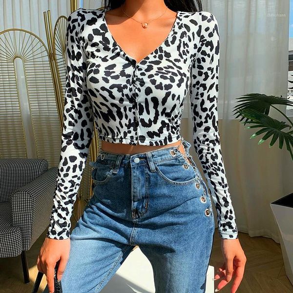 women's t-shirt long sleeves female tee shirts v-neck leopard pattern cropped women short slim fit casual femme spring1, White
women's t-shirt long sleeves female tee shirts v-neck leopard pattern cropped women short slim fit casual femme spring1, White