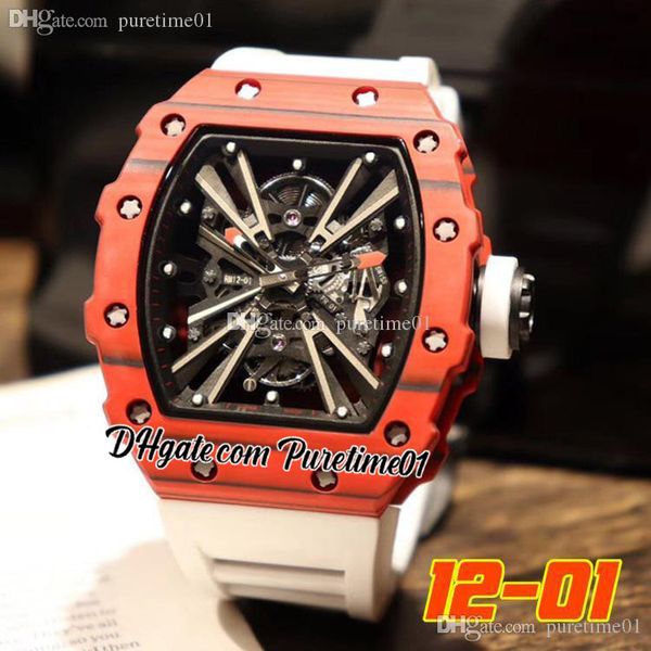 2022 red carbon fiber miyota automatic mens watch black skeleton dial white rubber strap super edition puretime01 1201f6, Slivery;brown
2022 red carbon fiber miyota automatic mens watch black skeleton dial white rubber strap super edition puretime01 1201f6, Slivery;brown