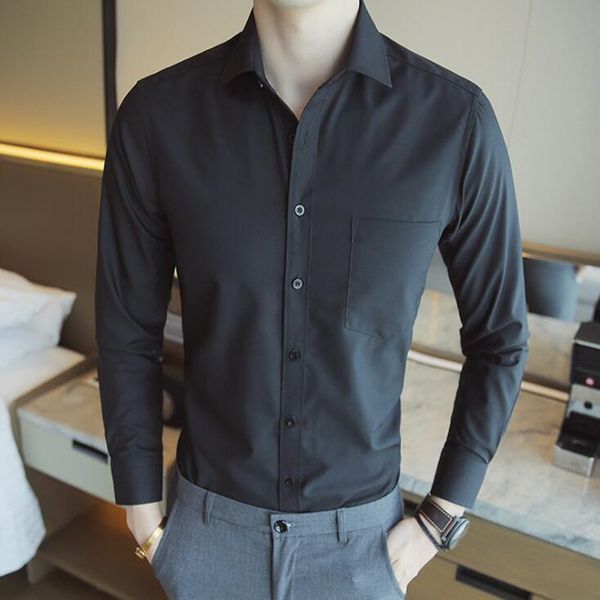 2021 men's dress fine manly social shirts chemise black white homme 6x3d 
2021 men's dress fine manly social shirts chemise black white homme 6x3d