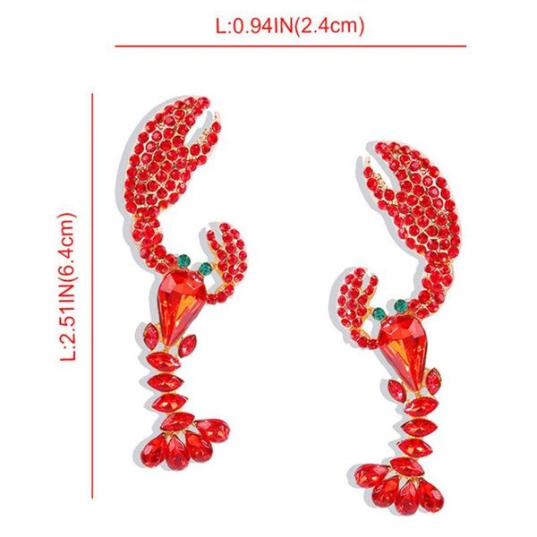 1 pair orangelili earrings bohemian multicolor animal lobster shaped crystal dangle earrings statement jewelry drop, Silver
1 pair orangelili earrings bohemian multicolor animal lobster shaped crystal dangle earrings statement jewelry drop, Silver