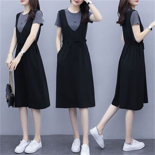 female casual two summer clothing ladies'dress party dress deux pieces robe femme training 5ndn, White
female casual two summer clothing ladies'dress party dress deux pieces robe femme training 5ndn, White