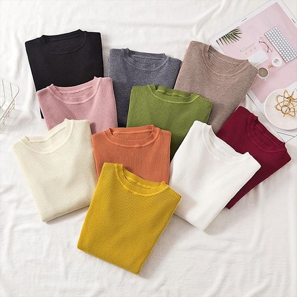 women pullover sweater round neck slim casual basic ribbed knit winter knitted sweater women 2019 knitwear jumpers ladies, White;black
women pullover sweater round neck slim casual basic ribbed knit winter knitted sweater women 2019 knitwear jumpers ladies, White;black